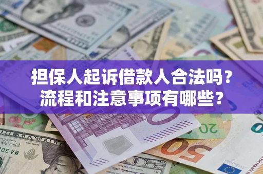 武汉担保人起诉借款人合法吗？流程和注意事项有哪些？