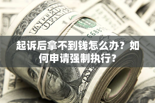 武汉起诉后拿不到钱怎么办？如何申请强制执行？