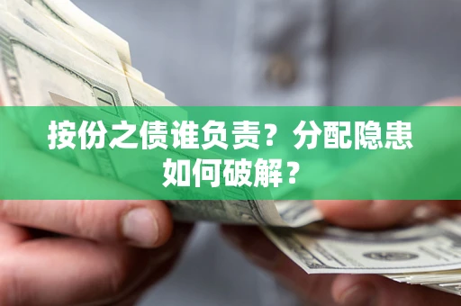 武汉按份之债谁负责？分配隐患如何破解？