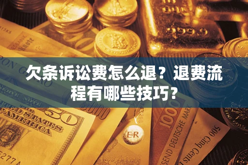 武汉欠条诉讼费怎么退？退费流程有哪些技巧？