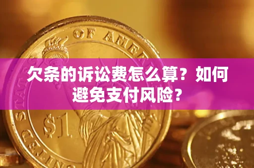 武汉欠条的诉讼费怎么算？如何避免支付风险？
