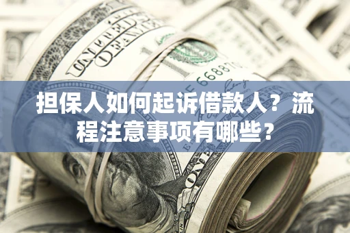 武汉担保人如何起诉借款人？流程注意事项有哪些？